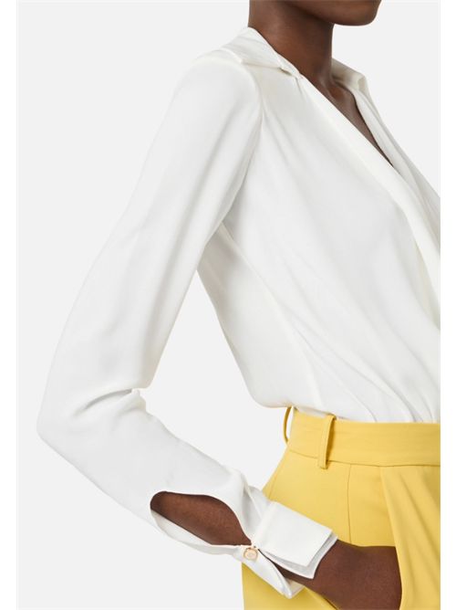 VISCOSE GEORGETTE BODYSUIT ELISABETTA FRANCHI | CB00261E2360 avorio